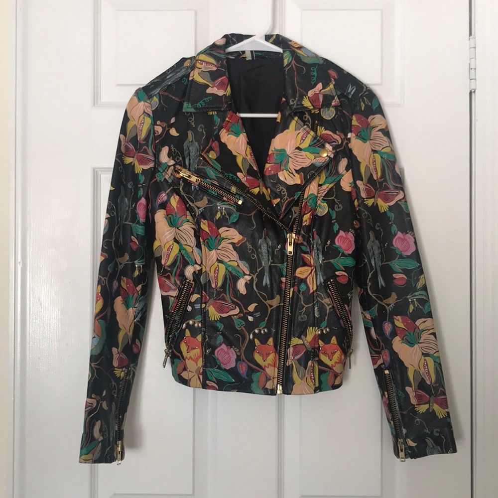 COPY - Topshop Boutique Hand Painted Leather Jacket